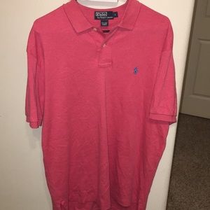 Salmon colored Polo in L